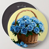 Badge Rond 15,2 Cm Fleurs (Devant & derrière)