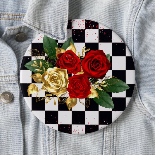 Badge Rond 15,2 Cm fleurs (En situation)