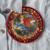 Badge Rond 15,2 Cm Fleurs de collecte d'anges Fleurs de la Couronne d (En situation)