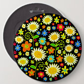 Badge Rond 15,2 Cm Fleurs de printemps - Colossal (Devant & derrière)