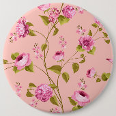 Badge Rond 15,2 Cm Fleurs Motif 17 (Devant)