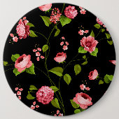 Badge Rond 15,2 Cm Fleurs Motif 18 (Devant)