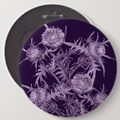Badge Rond 15,2 Cm fleurs THISTLE violet fleur motif (Devant & derrière)