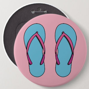 Badge Rond 15,2 Cm Flip Flops de plage
