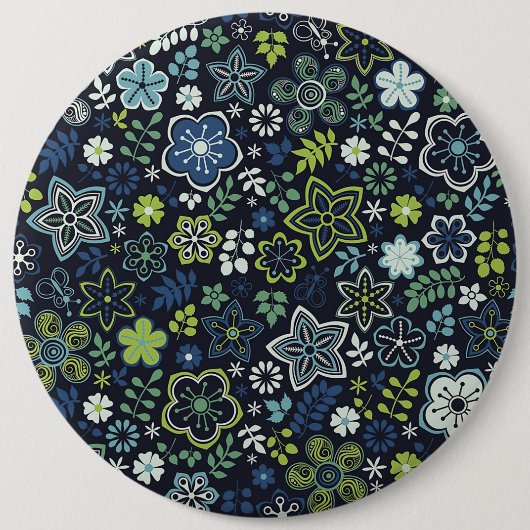 Badge Rond 15,2 Cm Floral 3D Wall (Devant)