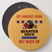 Badge Rond 15,2 Cm Football américain (Devant & derrière)