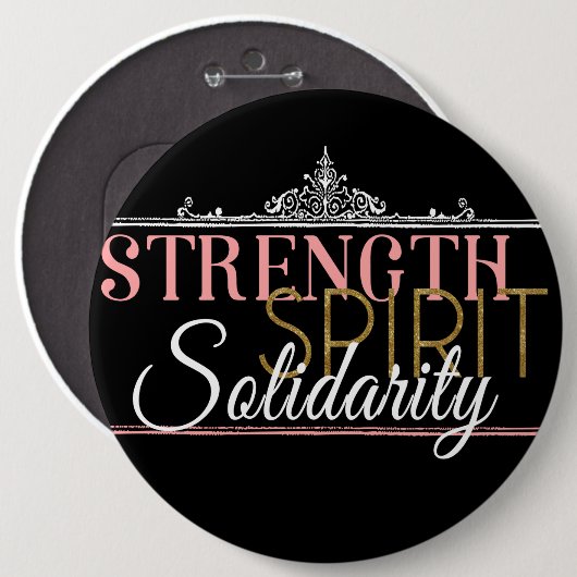 Badge Rond 15,2 Cm Force, esprit, solidarité (Devant & derrière)