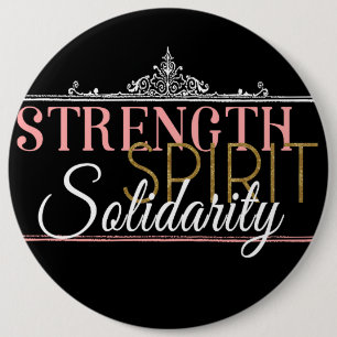 Badge Rond 15,2 Cm Force, esprit, solidarité