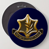 Badge Rond 15,2 Cm Forces de défense israéliennes (Devant & derrière)