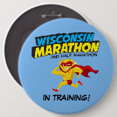 Badge Rond 15,2 Cm Formation de marathon du Wisconsin (Devant & derrière)