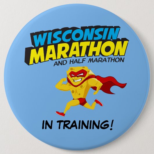 Badge Rond 15,2 Cm Formation de marathon du Wisconsin (Devant)