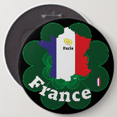 Badge Rond 15,2 Cm France Button (Devant & derrière)