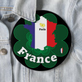 Badge Rond 15,2 Cm France Button (En situation)