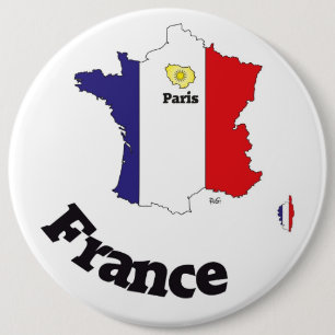 Badge Rond 15,2 Cm France Button