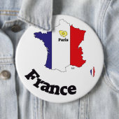 Badge Rond 15,2 Cm France Button (En situation)