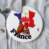 Badge Rond 15,2 Cm France Button (En situation)