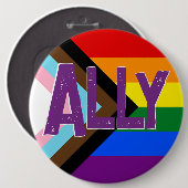 Badge Rond 15,2 Cm Fréquence d'avancement Indicateur Ally Grunge Poli (Devant & derrière)