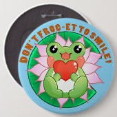 Badge Rond 15,2 Cm Frog Love (Devant & derrière)