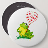 Badge Rond 15,2 Cm Froggy Valentine Button - Colossal! (Devant & derrière)