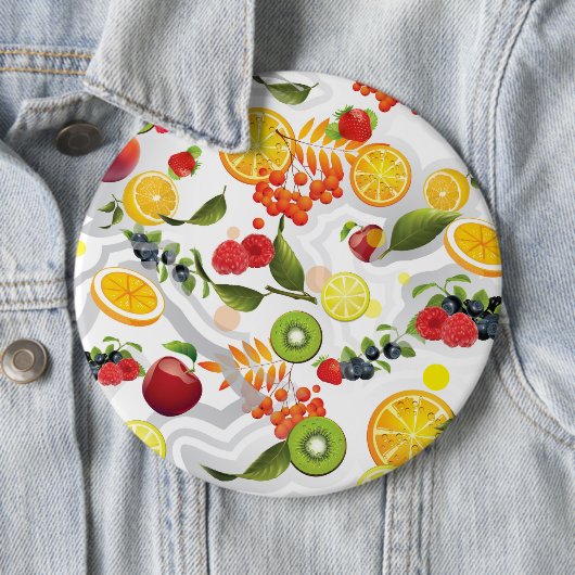 Badge Rond 15,2 Cm Fruits Mixtes 5 (En situation)