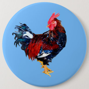 Badge Rond 15,2 Cm Gallinaceous
