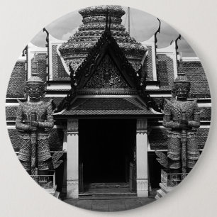 Badge Rond 15,2 Cm Garde démoniaque vintage Thaïlande Bangkok Wat Phr