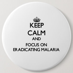 Badge Rond 15,2 Cm Gardez le calme et le foyer sur supprimer la