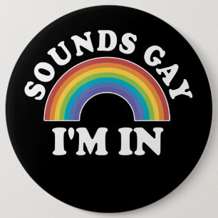 Badge Rond 15,2 Cm Gay pride Hommes Femmes Lgbt Arc En Ciel Sonne Gay