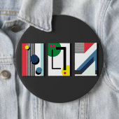 Badge Rond 15,2 Cm Géométrie (En situation)