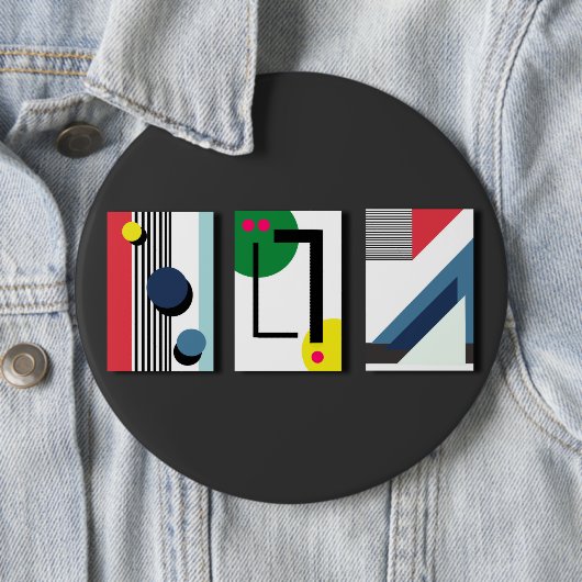 Badge Rond 15,2 Cm Géométrie (En situation)