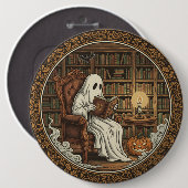 Badge Rond 15,2 Cm Ghost In A Library (Devant & derrière)