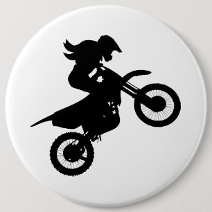Badge Rond 15,2 Cm Girl Dirt Bike