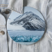 Badge Rond 15,2 Cm Glacier de Spitsbergen Svalbard (En situation)