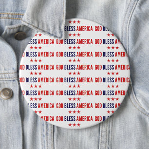 Badge Rond 15,2 Cm God Bless America
