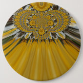 Badge Rond 15,2 Cm Golden Yellow Flower Pattern design Art (Devant)
