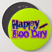 Badge Rond 15,2 Cm Goupilles de Halloween, boutons - heureux huez (Devant & derrière)