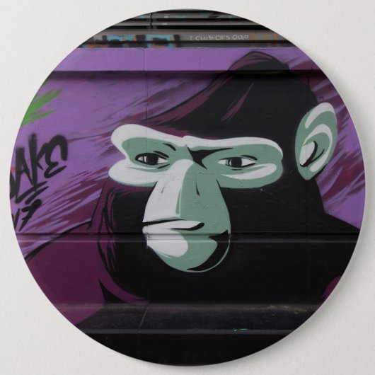 Badge Rond 15,2 Cm Graffiti Ape (Devant)