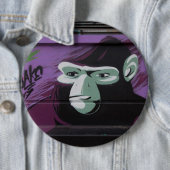 Badge Rond 15,2 Cm Graffiti Ape (En situation)