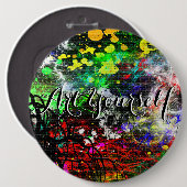 Badge Rond 15,2 Cm Graffiti Brick Wall (Devant & derrière)