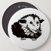 Badge Rond 15,2 Cm Grand beau bouton d'opossum (Devant & derrière)