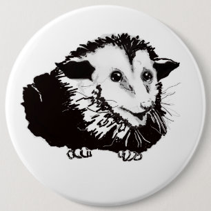Badge Rond 15,2 Cm Grand beau bouton d'opossum