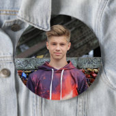 Badge Rond 15,2 Cm Grand bouton photo personnalisé (En situation)