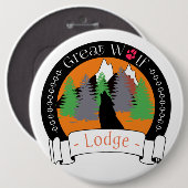 Badge Rond 15,2 Cm Grand lodge de loup (Devant & derrière)