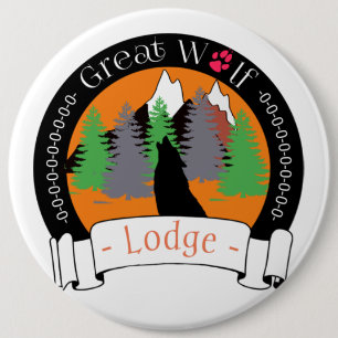 Badge Rond 15,2 Cm Grand lodge de loup