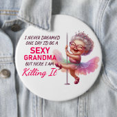 Badge Rond 15,2 Cm Grand-mère (En situation)