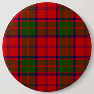 Badge Rond 15,2 Cm Grant tartan rouge vert plaid