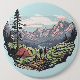 Badge Rond 15,2 Cm Graphique extérieur unique, rétrographique/vintage