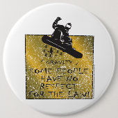 Badge Rond 15,2 Cm Gravity Snowboarder (Devant)