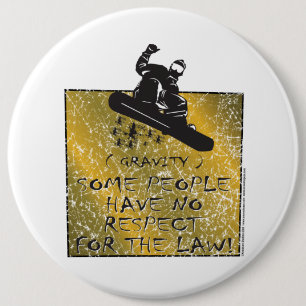 Badge Rond 15,2 Cm Gravity Snowboarder