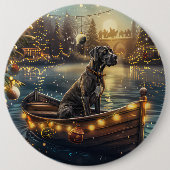 Badge Rond 15,2 Cm Great Dane Christmas Festive Voyage (Devant)